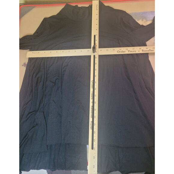 Frayed Jeans Tessa Back Slit Mock Neck Top – Women’s Small – Black – NWT - Picture 11 of 11